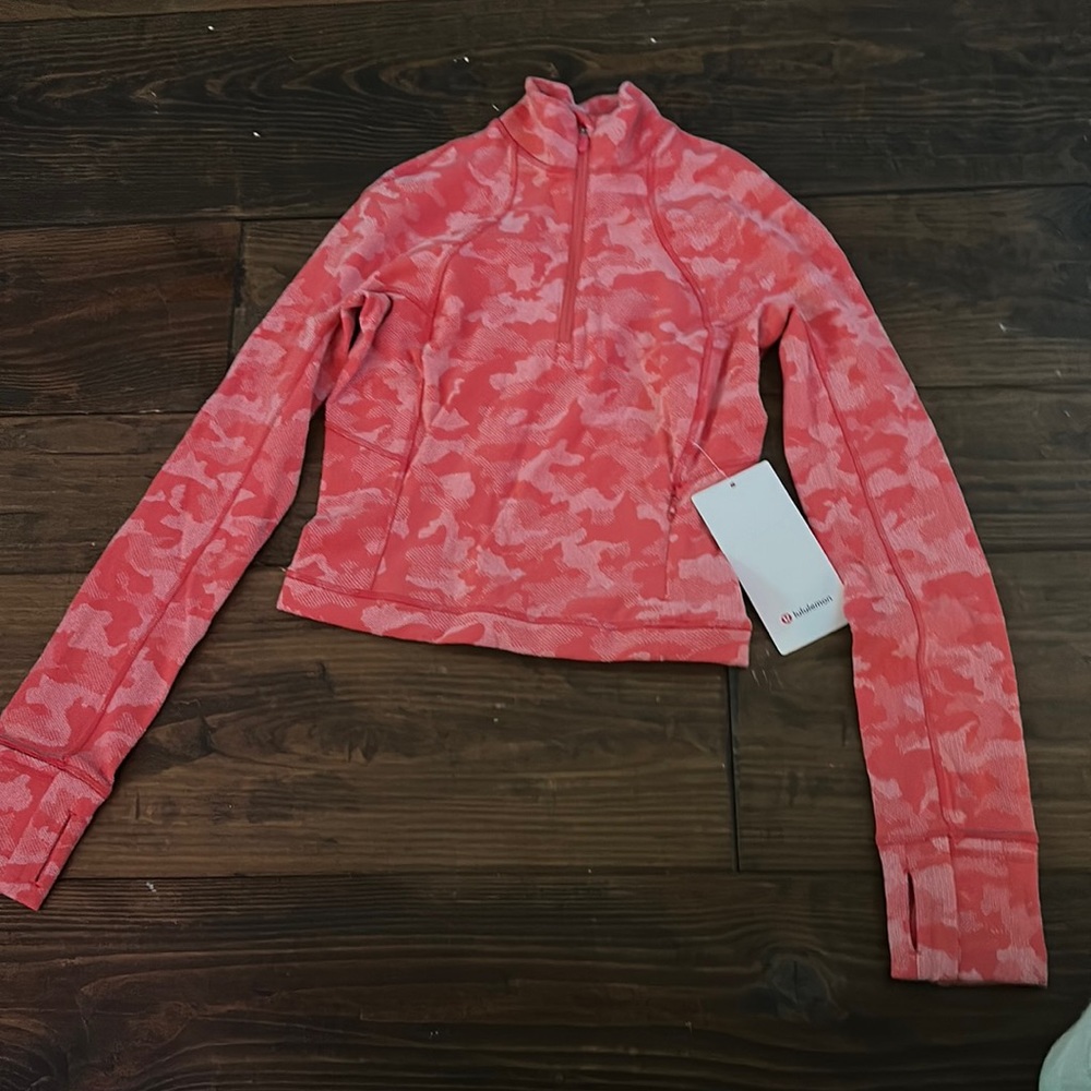 lulu half zipped cropped jacket